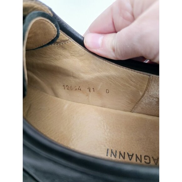 Magnanni Federico Black Leather Cap Toe Oxford Lace Up Dress Mens Shoes 11 D main image 4